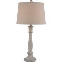 KDMD Stella Linen Shade Table Lamp - Elegant, Versatile Home Lighting in Grey