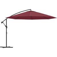 Berkfield Home Cantilever Umbrella with Aluminium Pole 350 cm Bordeaux Red in Burgundy