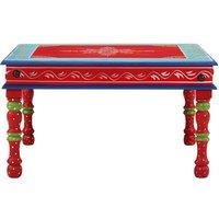 Berkfield Home Coffee Table Red Hand Painted Solid Wood Mango