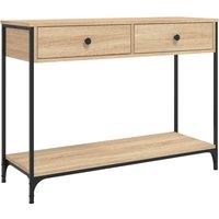 Berkfield Home Console Table Sonoma Oak 100x34.5x75 cm Engineered Wood in Light Tan