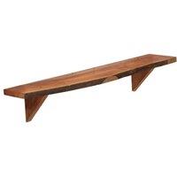 Berkfield Home Wall Shelves 2 pcs 90x20x18 cm Solid Acacia Wood in Brown | Size: 90 x 20 x 18 cm