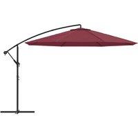Berkfield Home Elegant Cantilever Umbrella with Aluminium Pole 350 cm Bordeaux Red in Burgundy