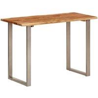 Berkfield Home Dining Table 110x50x76 cm Solid Wood Acacia in Brown | Size: 110 x 50 x 76 cm