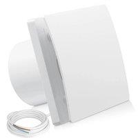 Nordara 4 Inch 100mm Silent Bathroom Extractor White Ventilation Fan
