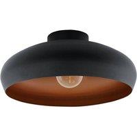 Eglo Mogano Metal Flush Ceiling Fitting in Black