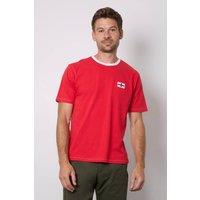 Burton Men's Red England Chest Badge Crew Neck T-Shirt | Size: XL