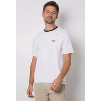 Burton Men's White England Print Crew Neck T-Shirt | Size: XL