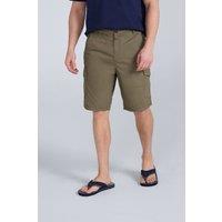 Animal Men's 'Atlantis' Cotton Cargo Shorts Casual Multi Pocket Stylish Half Pants in Khaki | Size: 34R