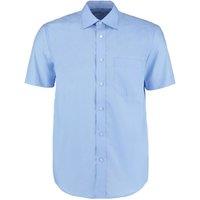 Kustom Kit Men's Business Short-Sleeved Shirt in Light Blue | Size: 19 inches