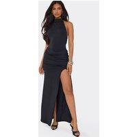 EGO Women's Sleeveless Drape Maxi Dress in Black | Size: 12