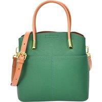 House of Leather Women's Womens Real Leather Handbag Top Handle Small Shoulder Bag Ella Tan in Green