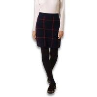 Celtic & Co Women's Windowpane Check Mini Skirt in Navy | Size: Small