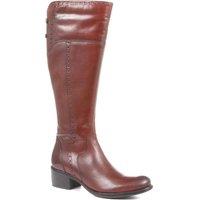 Jones Bootmaker Women's Rachel Medium Calf Fit Leather Rider Boots in Tan | Size: 5
