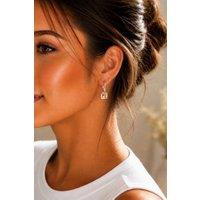 Otis Jaxon London Women's Square Chunky Sterling Huggie Hoop Earrings in Rose Gold