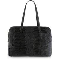 Jones Bootmaker Women's Wynter Croc Leather Shoulder Bag in Black