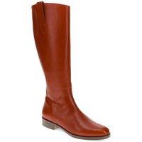 Jones Bootmaker Women's Emelia Medium Calf Fit Leather Boots in Tan | Size: 7