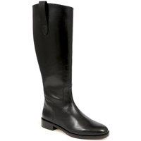 Jones Bootmaker Women's Emelia Large Calf Fit Leather Boots in Black | Size: 3