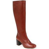 Jones Bootmaker Women's Neptune Small Calf Fit Long Leather Boots in Tan | Size: 6