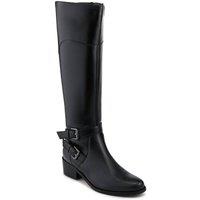 Jones Bootmaker Women's Pheobe1 Extra Slim Calf Fit Leather Long Boots in Black | Size: 5