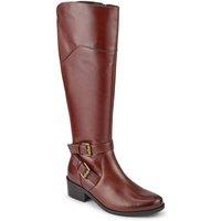 Jones Bootmaker Women's Pheobe1 Extra Slim Calf Fit Leather Long Boots in Tan | Size: 5