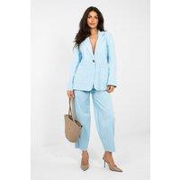 Love Lace Women's Lightweight Denim Cotton Blazer in Blue
