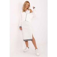Love Lace Women's Buttery Knit Hoodie Midi Dress Set in White