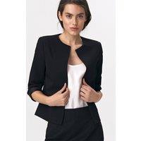 Love Lace Women's Classic Soft Touch Short Jacket for Office in Black | Size: 44