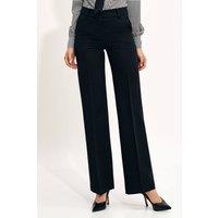 Love Lace Women's High Waist Wide Leg Loose Trousers in Black | Size: 42R
