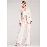 Love Lace Women's Classic Long Sleeve Unlined Simple Jacket in Beige | Size: S/M
