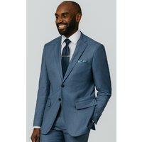 Dobell Men's Blue Sharkskin Suit Jacket | Size: 44R