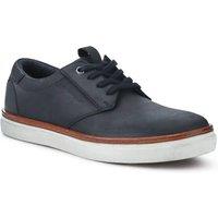 Jones Bootmaker Men's Cushioned Leather Lace-Up Trainers in Black | Size: 7