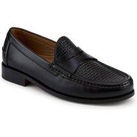 Jones Bootmaker Men's Quill Smart Leather Penny Loafers in Dark Brown | Size: 10