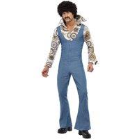 Smiffys Men's Groovy Dancer Costume in Blue | Size: XL