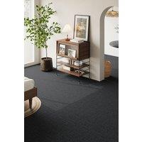 Living and Home 20Pcs 50x50cm Asphalt Backed Carpet Floor Tiles in Dark Grey | Size: 50x50 cm