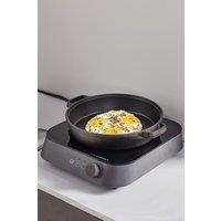 Living and Home Pre-Seasoned Cast Iron Pan Frying Griddle Cookware 30cm W x 6.5cm H in Black | Size: 30 cm W x 6.5 cm H