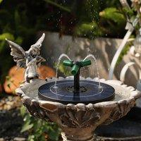 Living and Home 6W Floating Solar Fountain with Interchangeable Spray Heads in Black