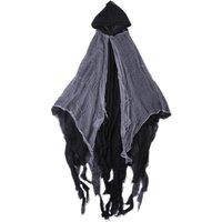 H&O Direct Black Halloween Costume Cosplay Skeleton Cloak