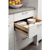 Living and Home 1 Pair 3 Folds Full Extension Ball Bearing Cold-Rolled Steel Cabinet Drawer Slide Replacement Rails Side Mount (25kg Load Capacity