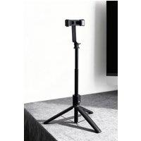 Living and Home Adjustable Selfie Tripod Stand with Dual Fill Lights for Phone in Black