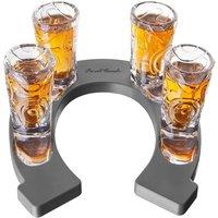 Final Touch Horseshoe Boot Shot Glass Set in Clear