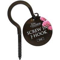 Tom Chambers Screw-in Garden J Hook - Small in Black
