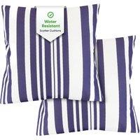 Gardenwize Pack of 2 Blue Striped Scatter Cushions