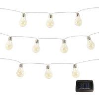 Gardenwize 10pc Solar Micro LED Bulb String Lights in Silver