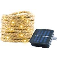 Gardenwize 4m Decorative Rope With 45 Solar LED Lights in Medium Beige