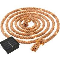 Gardenwize Pack of 2 4 m Decorative Solar Rope Lights for Garden in Beige