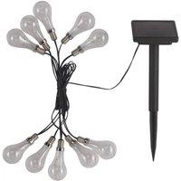 Smart Garden Products Solar Powered Eureka Lightbulbs String Lights 10 Pack Warm White