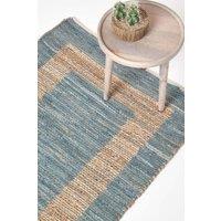 Homescapes Veranda Grey & Nude Hemp Chindi Rug | Size: 90 cm x 150 cm
