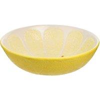 Hestia Lemon Serving Bowl in Bright Yellow