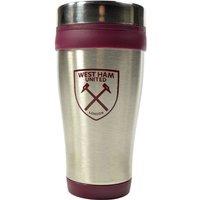 West Ham United FC Executive Metallic Travel Mug in Silver