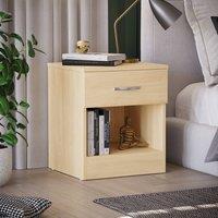 HD Designs Riano 1 Drawer Bedside Cabinet Table Storage in Beige